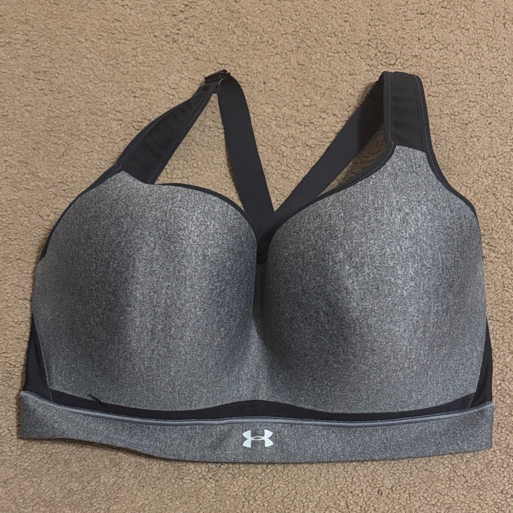 Under Armour Women's Heathered Gray Sports Bra